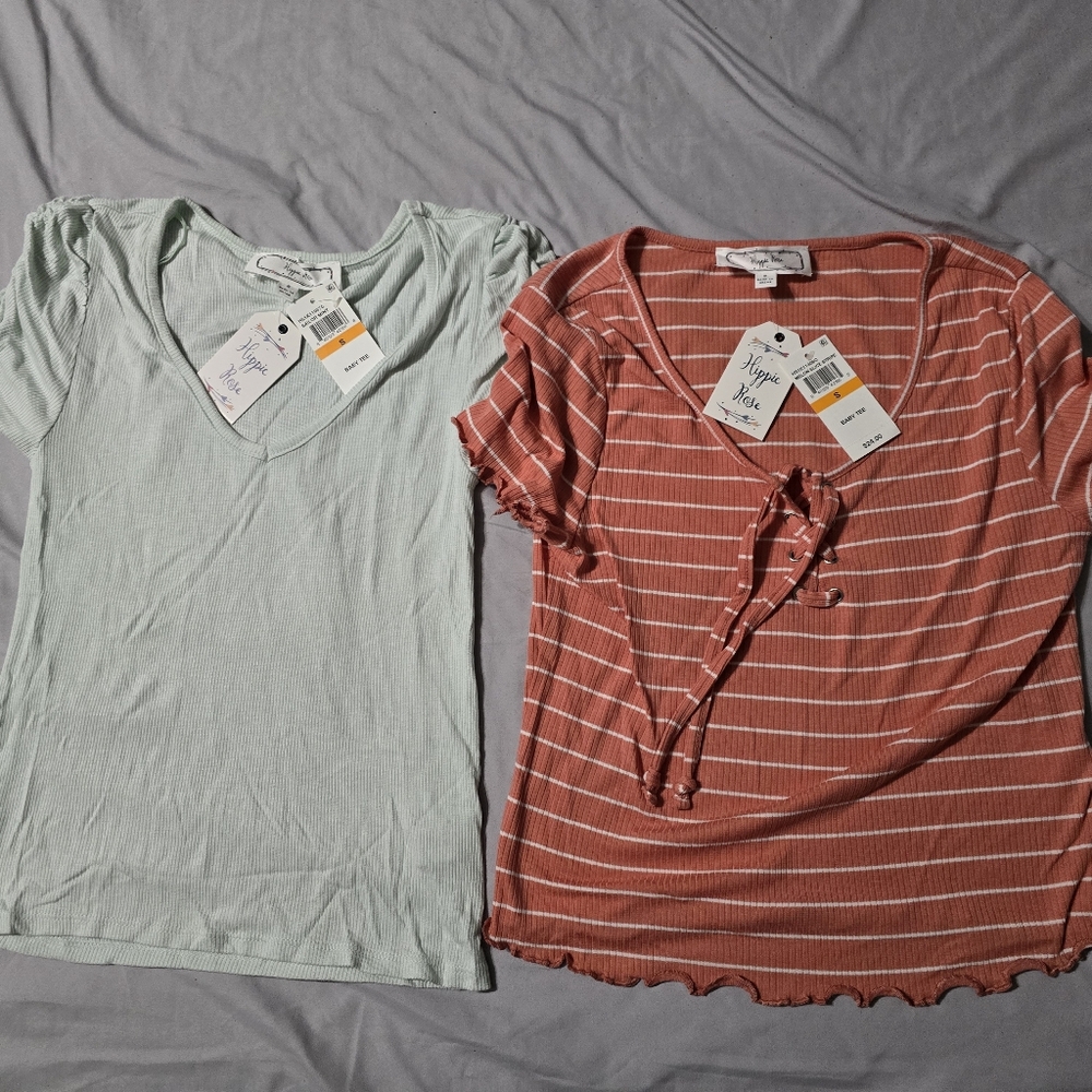NWT Hippie Rose Fitted Short Sleeve T-Shirt Bundle